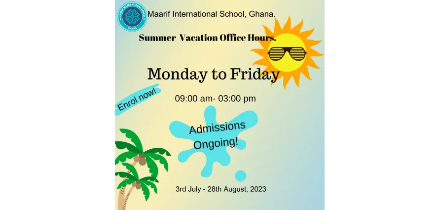 Summer Vacation Office hours